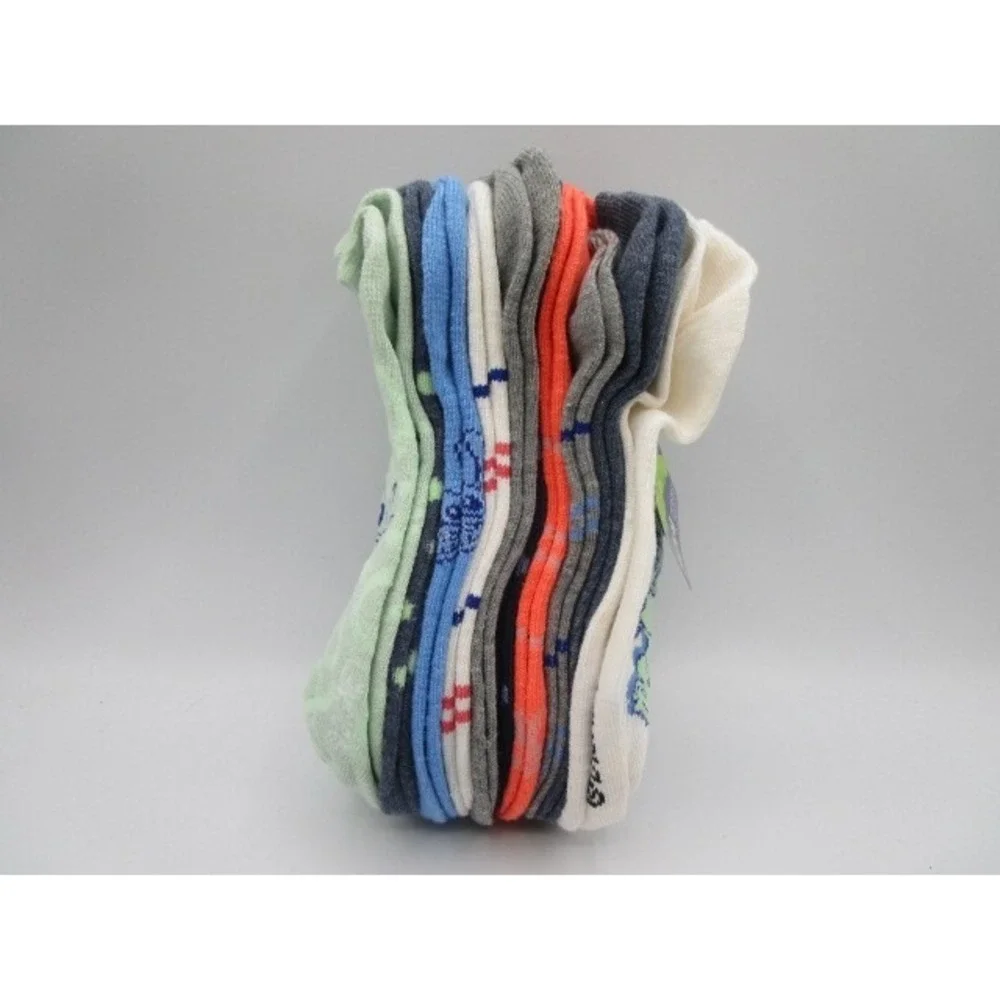 Disney Stitch White Multi 10 Pairs Women's No Show Socks Size 4-10 Lilo & Stitch
